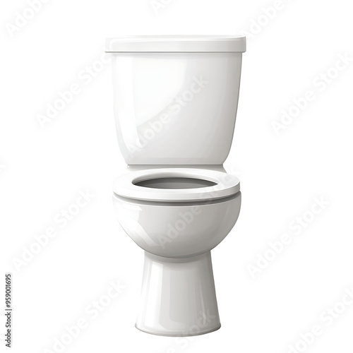 toilet bowl isolated on white