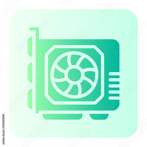 graphic card gradient icon