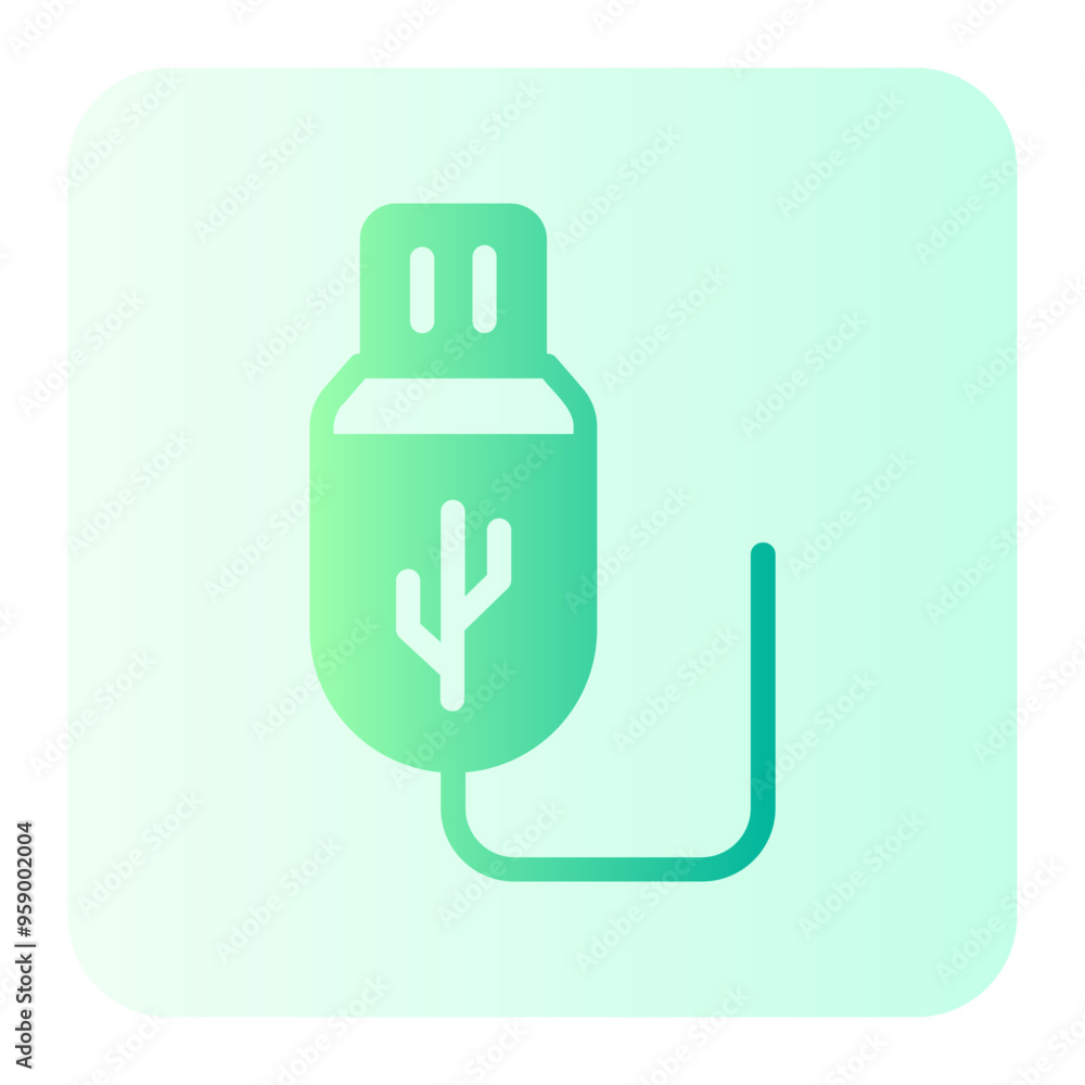 usb cable gradient icon usb cable gradient icon