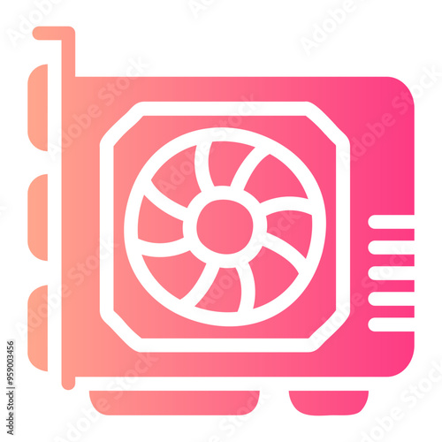 graphic card gradient icon