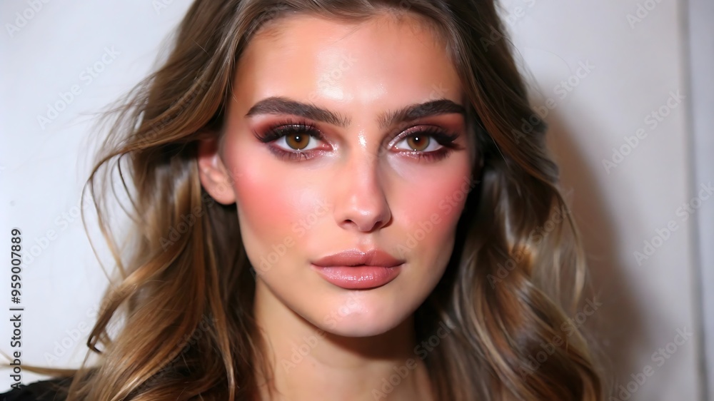 Fototapeta premium A Woman Model With Natural Makeup