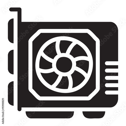 graphic card glyph icon