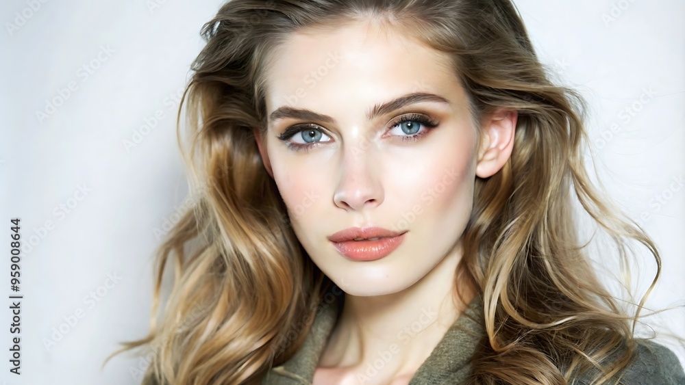 Fototapeta premium A Woman Model With Natural Makeup