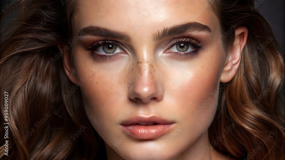 Fototapeta premium A Woman Model With Natural Makeup