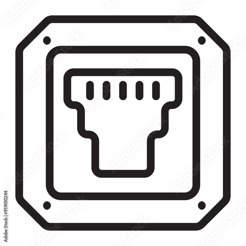 ethernet line icon