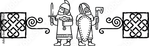 Celtic Knot Header - Square Ends - Viking Warriors