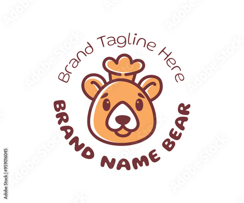 Bear logo icon design template elements. Usable for Branding and Business Logos.
