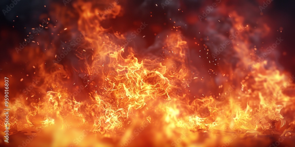Flames of molten gold rise and dance in an abstract and surreal composition Flames of molten gold rise and dance in an abstract and surreal composition