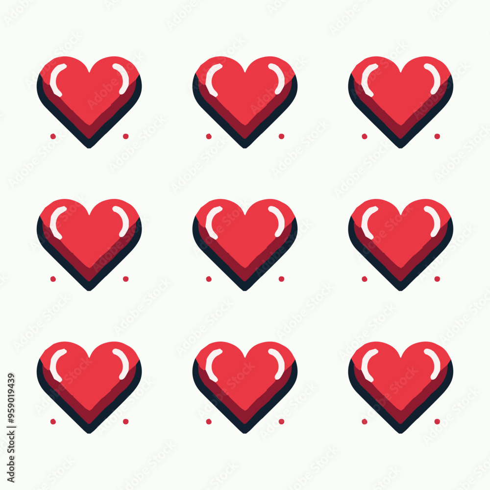 Red heart icons set vector Hand drawn heart for your creativity. Design elements for Valentine's Day. sketch Vector red heart set & stylish love design elements Collection of heart illustrations, set Red heart icons set vector Hand drawn heart for your creativity. Design elements for Valentine's Day. sketch Vector red heart set & stylish love design elements Collection of heart illustrations, set