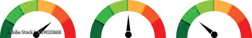Speedometer, tachometer icon. Speedometer indicator icon collection. Speed indicator vector icons vector eps10