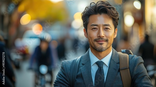 Portrait of a Businessman in a City