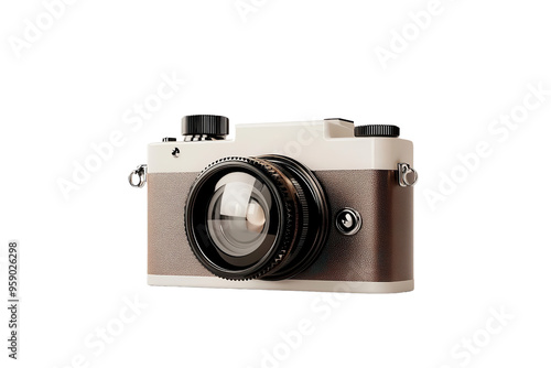 Stylish vintage camera with a sleek design, perfect for photography enthusiasts and collectors. Capture every moment beautifully. photo