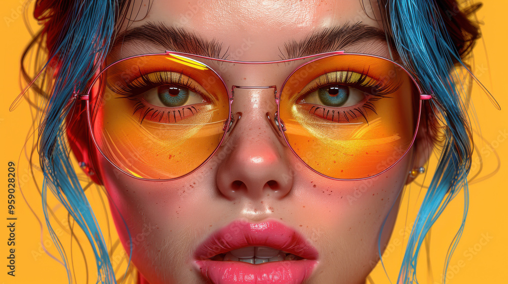 A collection of pop art style illustrations featuring bold colors, strong lines, and retro elements. A collection of pop art style illustrations featuring bold colors, strong lines, and retro elements.