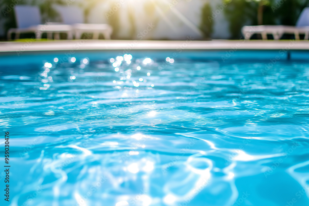 Fototapeta premium swimming pool water close-up