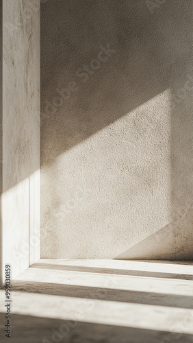 Abstract Geometric Shadows - Minimalist Background Wallpaper with Light and Shadow Play on Textured Surfaces