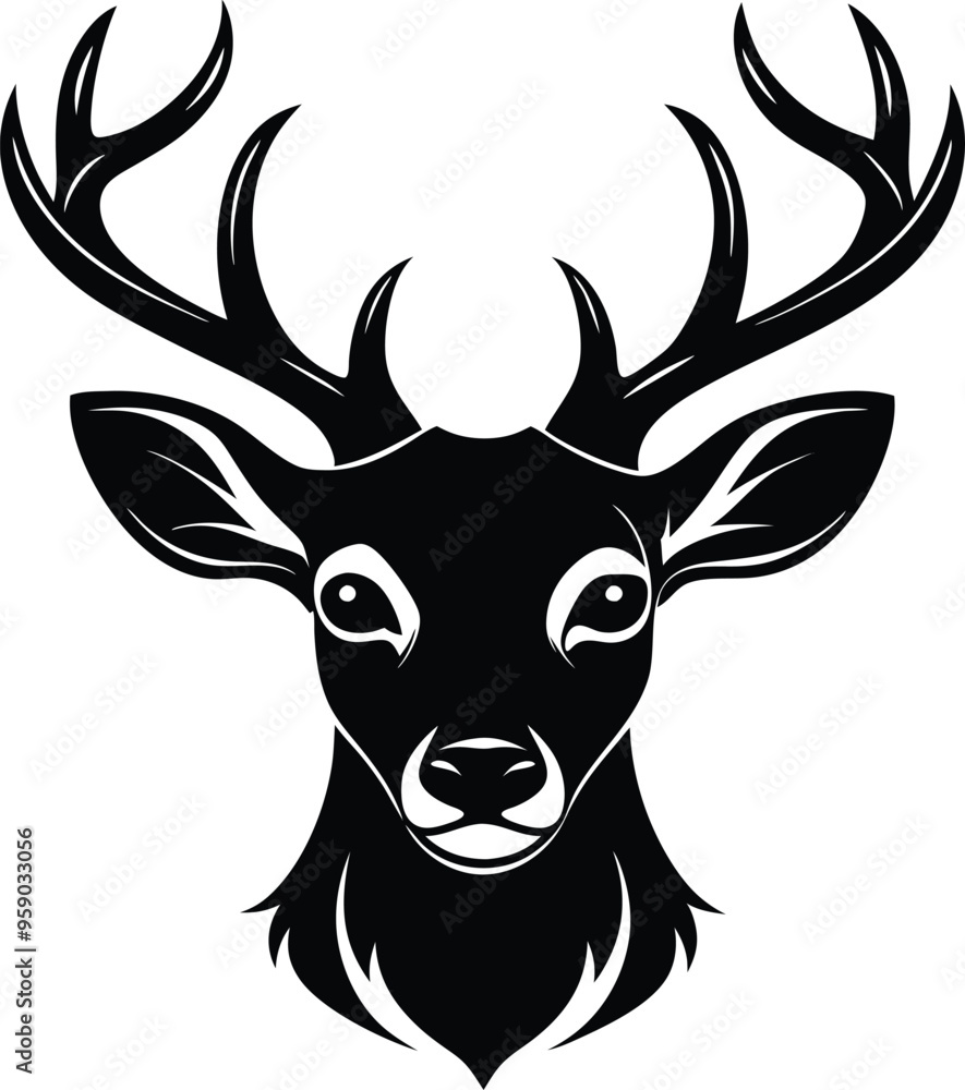 Deer Face Silhouette Deer Face Silhouette
