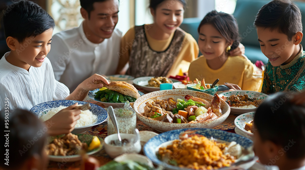 The relaxed morning meal symbolizes Love, Culture, and the joy of family togetherness The relaxed morning meal symbolizes Love, Culture, and the joy of family togetherness