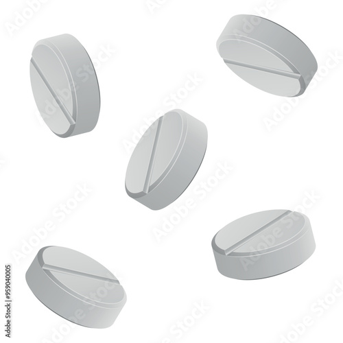 vector pills icon isolated on white background