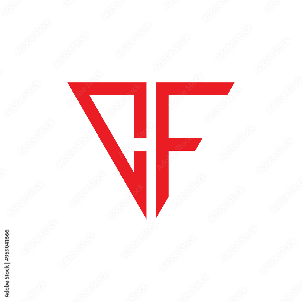 Obraz premium Initial letter CF logo design vector