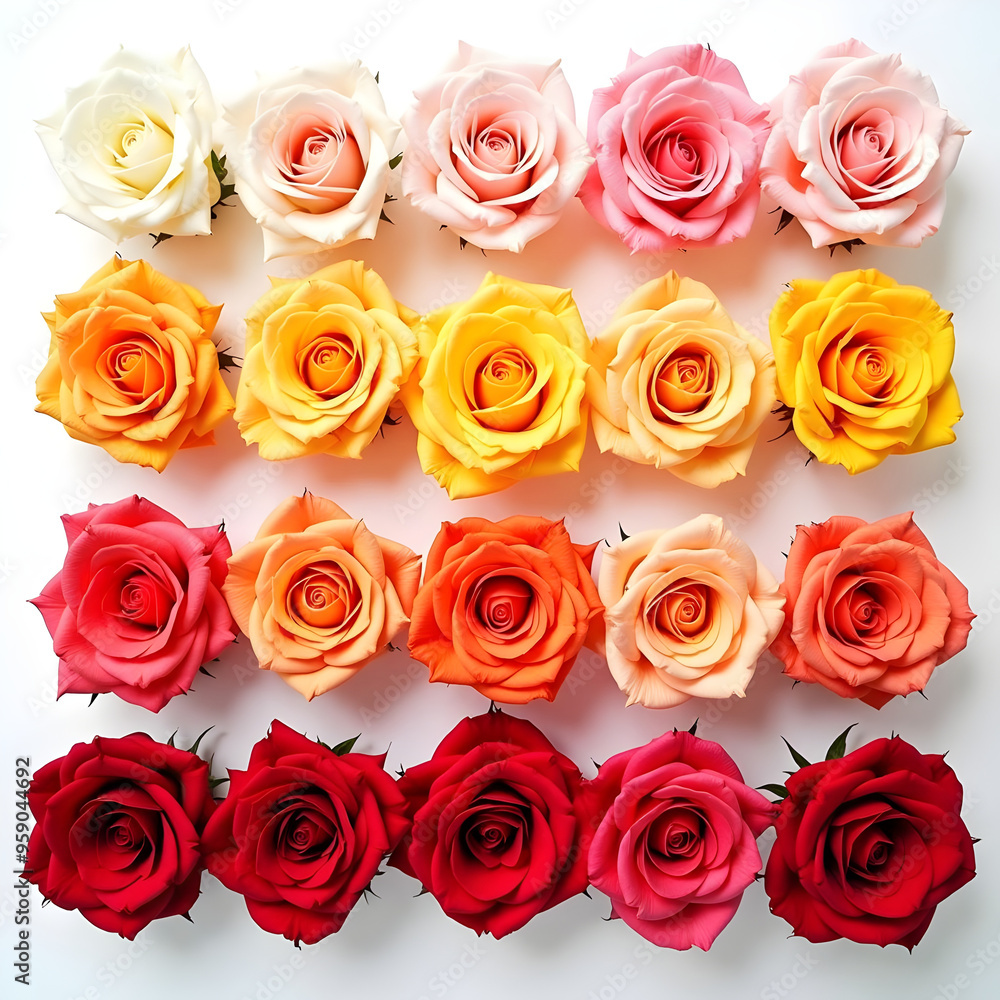 Warm Toned Rose Gradient on White Background Warm Toned Rose Gradient on White Background