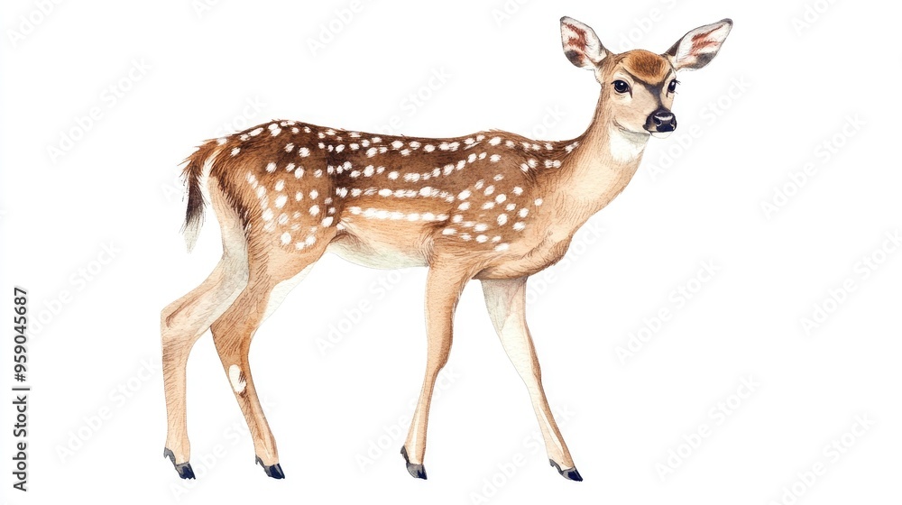 Charming Illustration of a Spotted Deer Capturing the Grace of Nature Charming Illustration of a Spotted Deer Capturing the Grace of Nature