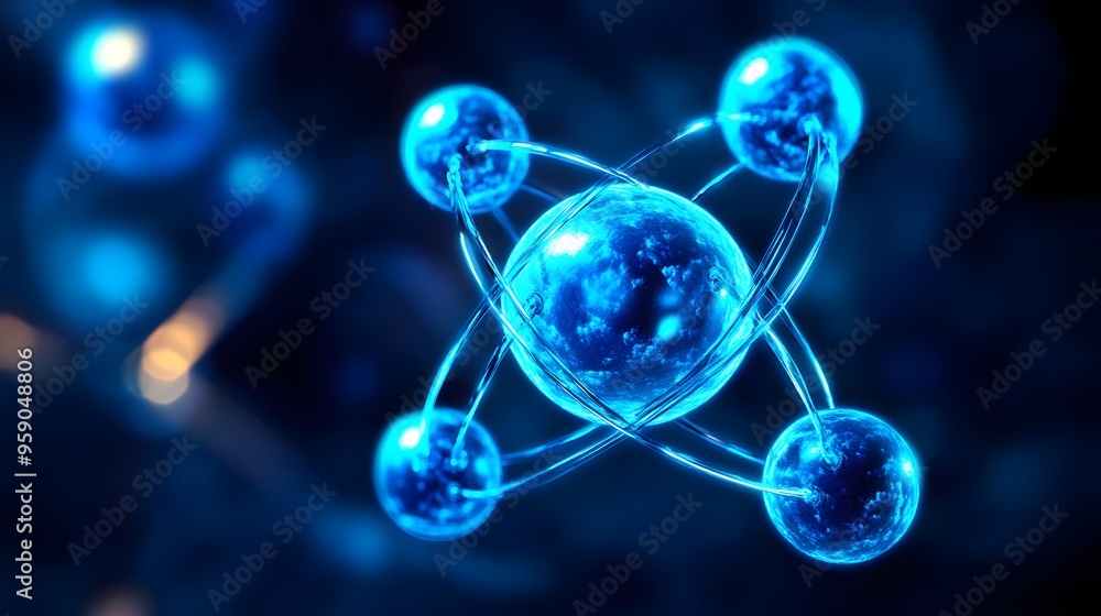 Elemental Hydrogen: A visual representation of hydrogen atoms bonding, with glowing blue orbs symbolizing protons and a minimalist background.
Elemental Hydrogen: A visual representation of hydrogen atoms bonding, with glowing blue orbs symbolizing protons and a minimalist background.