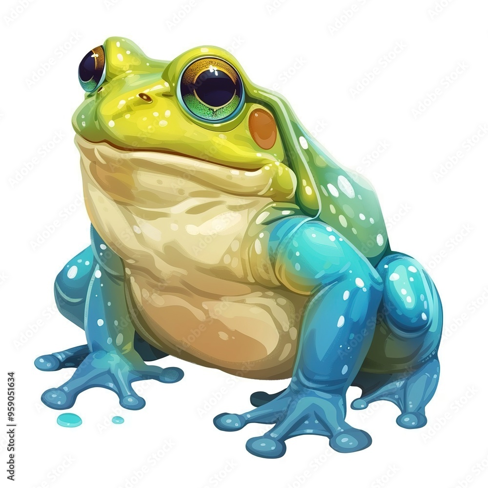 Frog slime fantasy animal cartoon isolated whitebackground Frog slime fantasy animal cartoon isolated whitebackground