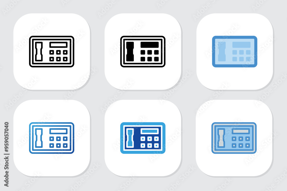 Telephone icons with various design styles Telephone icons with various design styles