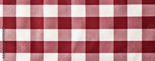 The gingham pattern on a Maroon and white background