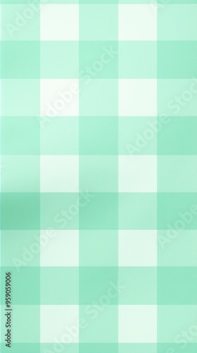 The gingham pattern on a Mint Green and white background