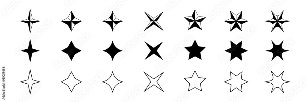 Star icon set. Stars icon. Star icon set. Stars icon.