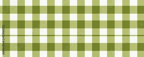 The gingham pattern on a Olive and white background 