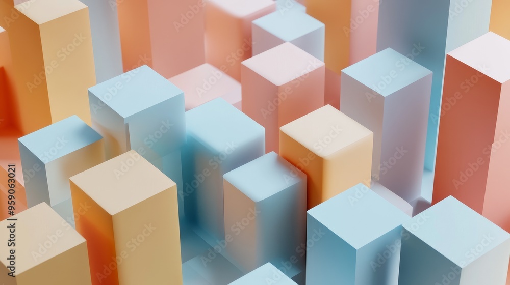 A vibrant composition of colorful geometric blocks showcasing harmony and abstract design for art and technology themes. A vibrant composition of colorful geometric blocks showcasing harmony and abstract design for art and technology themes.