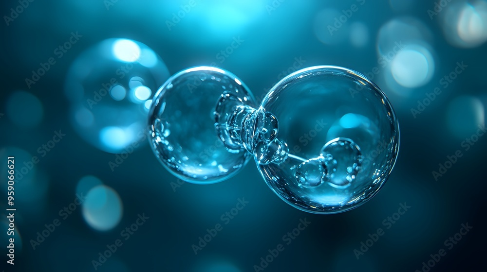 Oxygen Molecule: A pair of oxygen atoms forming an O2 molecule, connected by a double bond, floating in a blue-tinted space with a sense of movement.
Oxygen Molecule: A pair of oxygen atoms forming an O2 molecule, connected by a double bond, floating in a blue-tinted space with a sense of movement.