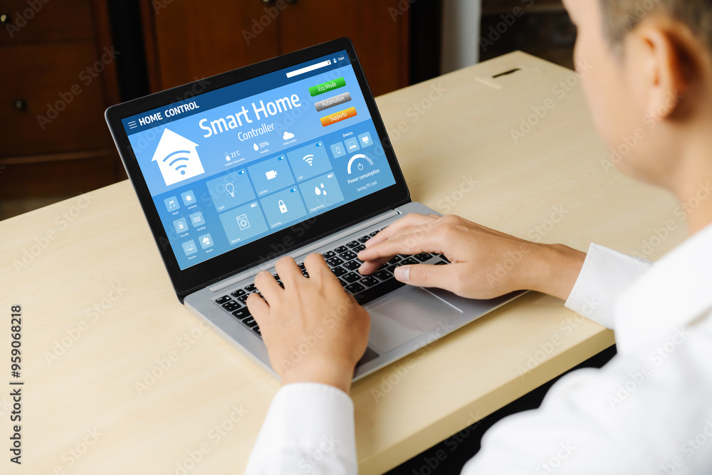 Smart home technology, centric remote control system with digital dashboard for air conditioning, safety security network or house automation. App software, ui panel programming IOT monitor snugly Smart home technology, centric remote control system with digital dashboard for air conditioning, safety security network or house automation. App software, ui panel programming IOT monitor snugly