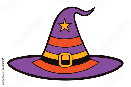 Halloween pumpkin hat illustration