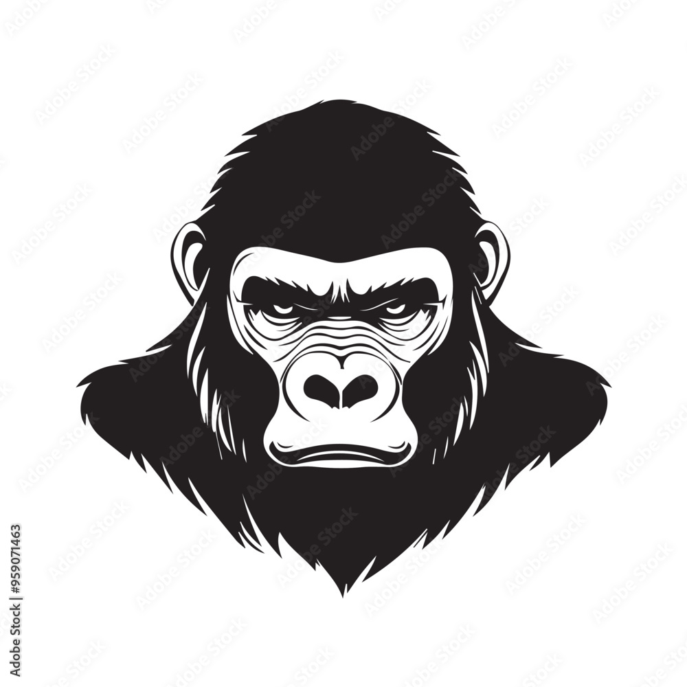 Gorilla in cartoon, doodle style . Image for t-shirt, web, mobile apps and ui. Isolated 2d vector illustration in logo, icon, sketch style, Eps 10, black and white. AI Generative Gorilla in cartoon, doodle style . Image for t-shirt, web, mobile apps and ui. Isolated 2d vector illustration in logo, icon, sketch style, Eps 10, black and white. AI Generative