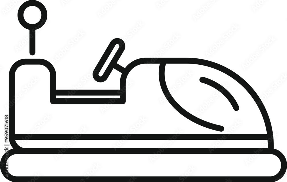 This simple design bumper car icon represents the joy and excitement of a bumper car ride This simple design bumper car icon represents the joy and excitement of a bumper car ride