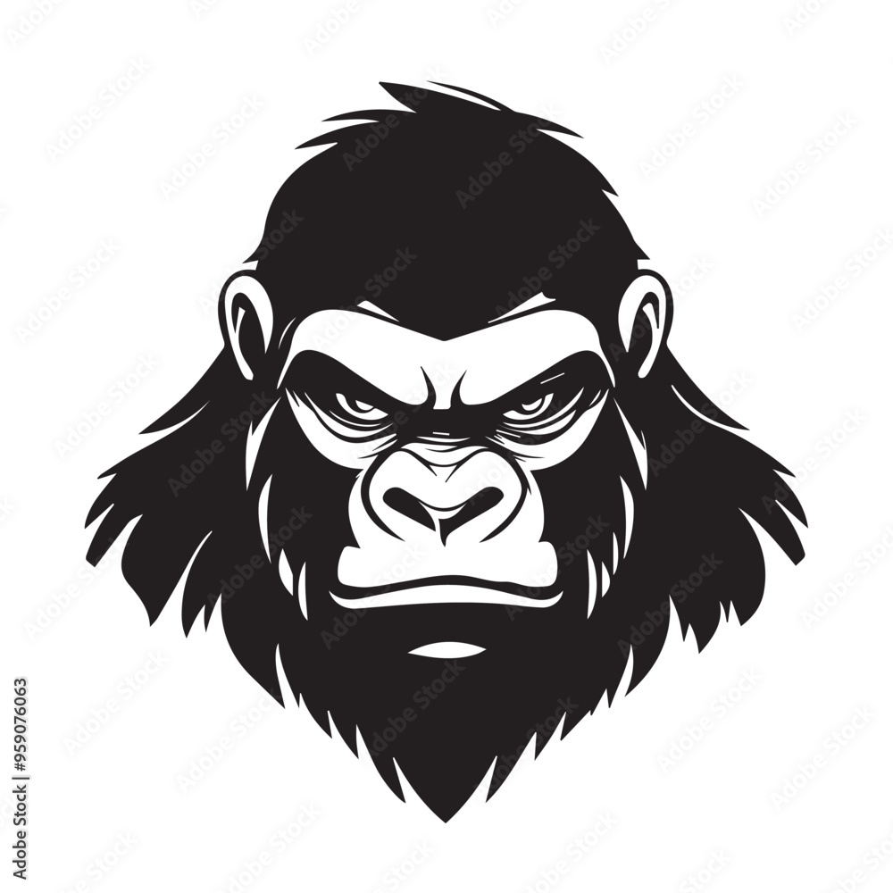 Gorilla in cartoon, doodle style . Image for t-shirt, web, mobile apps and ui. Isolated 2d vector illustration in logo, icon, sketch style, Eps 10, black and white. AI Generative Gorilla in cartoon, doodle style . Image for t-shirt, web, mobile apps and ui. Isolated 2d vector illustration in logo, icon, sketch style, Eps 10, black and white. AI Generative