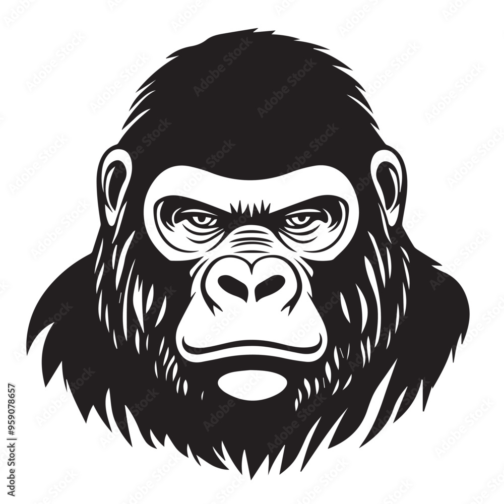 Gorilla in cartoon, doodle style . Image for t-shirt, web, mobile apps and ui. Isolated 2d vector illustration in logo, icon, sketch style, Eps 10, black and white. AI Generative Gorilla in cartoon, doodle style . Image for t-shirt, web, mobile apps and ui. Isolated 2d vector illustration in logo, icon, sketch style, Eps 10, black and white. AI Generative