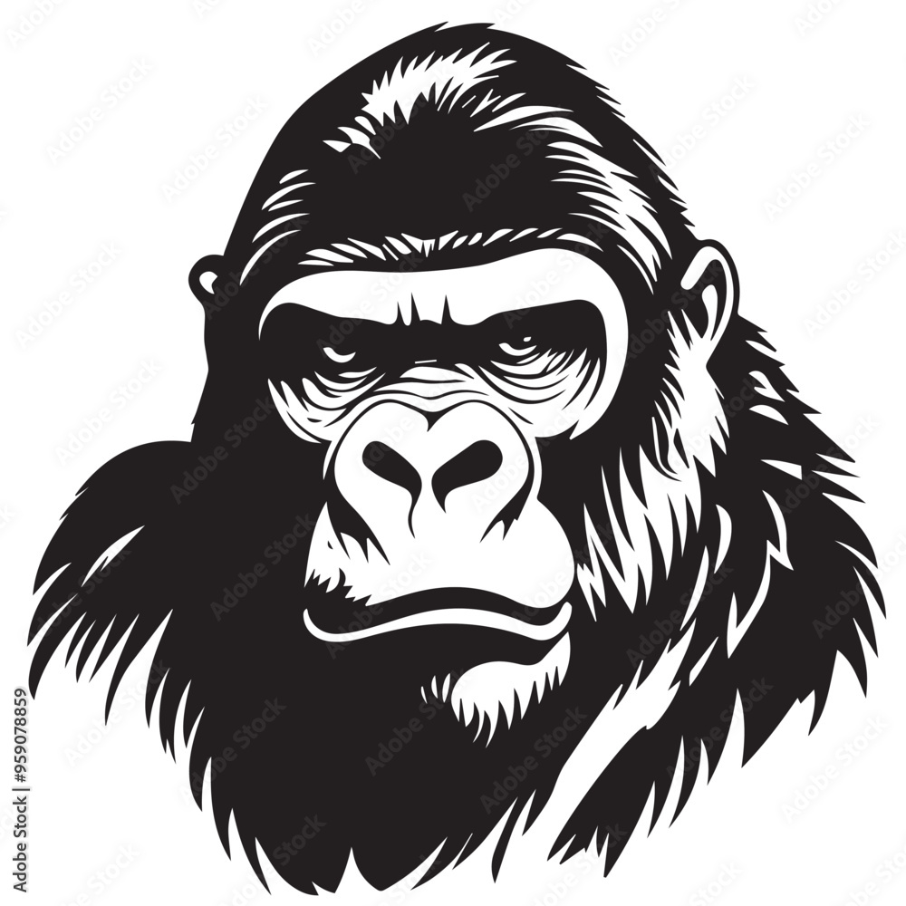 Gorilla in cartoon, doodle style . Image for t-shirt, web, mobile apps and ui. Isolated 2d vector illustration in logo, icon, sketch style, Eps 10, black and white. AI Generative Gorilla in cartoon, doodle style . Image for t-shirt, web, mobile apps and ui. Isolated 2d vector illustration in logo, icon, sketch style, Eps 10, black and white. AI Generative