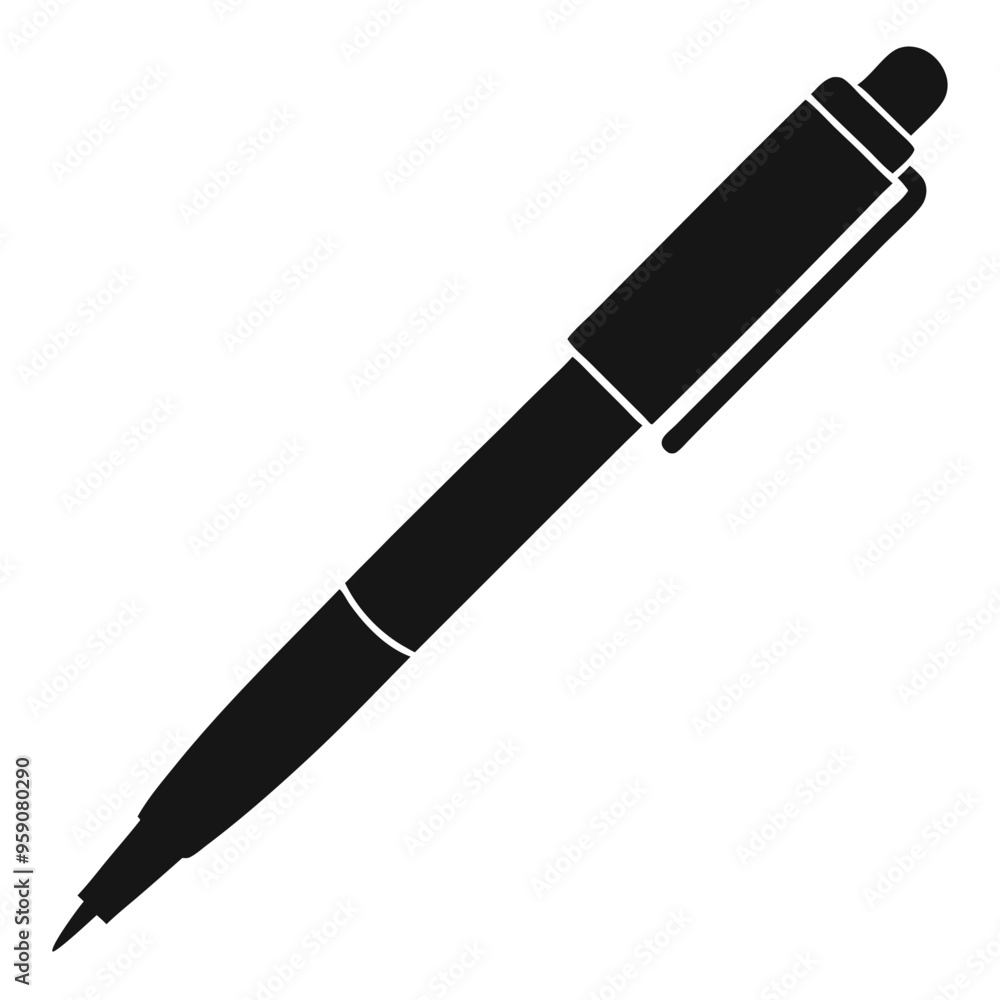 A pen icon vector silhouette, white background, A pen icon vector silhouette, white background,