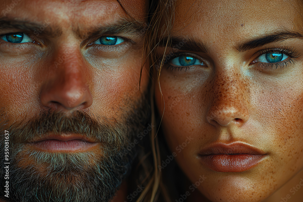 A freshly groomed and well-dressed person next to someone with unkempt appearance and worn-out clothing. Concept of grooming and neglect. A freshly groomed and well-dressed person next to someone with unkempt appearance and worn-out clothing. Concept of grooming and neglect.