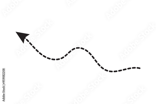 Hand drawn line dashed arrows