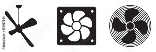 Transparent PNG available
Propeller vector icon set. Fan icon set. Ventilator icons collection. EPS 10