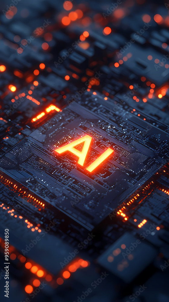 AI chip technology background AI chip technology background