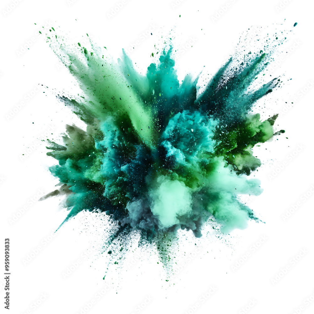Emerald & Teal Powder Explosion Emerald & Teal Powder Explosion