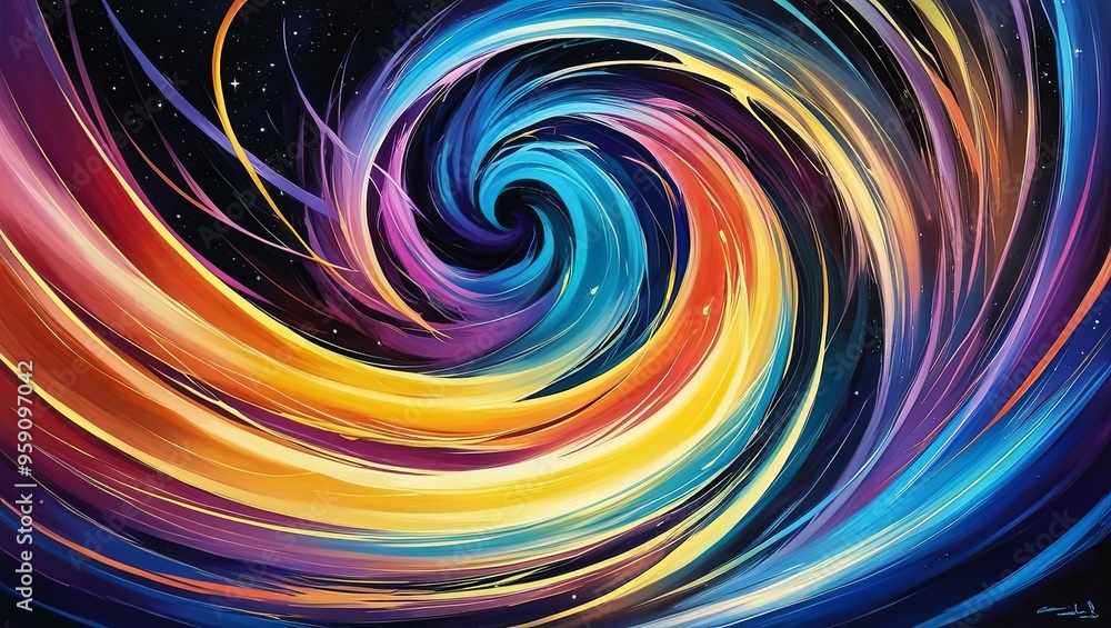 Abstract swirls of colors in dynamic motion Abstract swirls of colors in dynamic motion