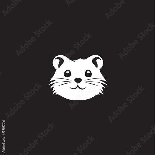 Hamster in cartoon, doodle style . Image for t-shirt, web, mobile apps and ui. Isolated 2d vector illustration in logo, icon, sketch style, Eps 10, black and white. AI Generative