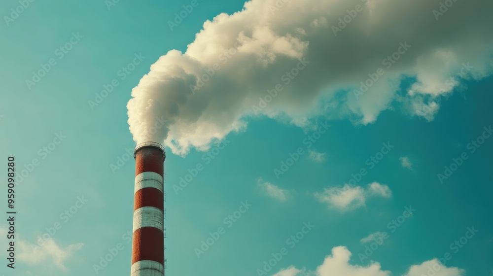 Pollution and Industry: Smoke Stack in Daylight Pollution and Industry: Smoke Stack in Daylight
